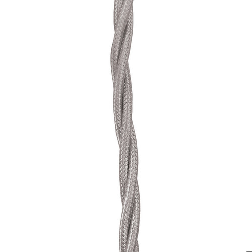 Braided Cloth Triple Twisted Round Flex Cable  0.50mm² Silver