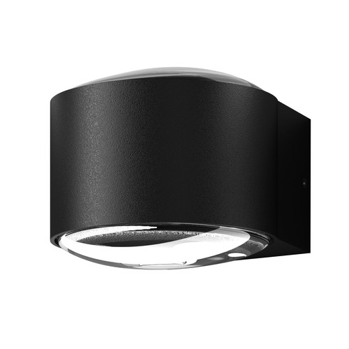 Convex Up and Down Wall Light 240V Black 12W