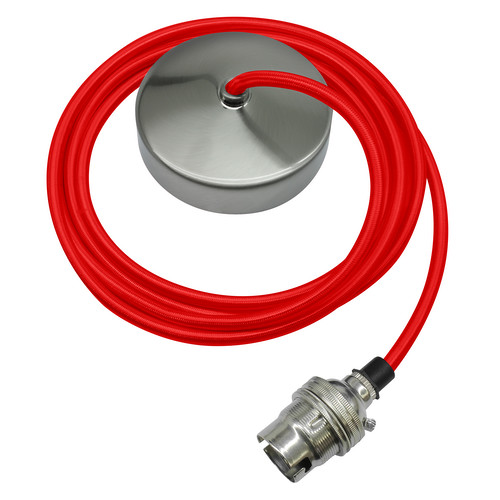 Dome Pendant Kit 2m Cable 100W Red / Nickel