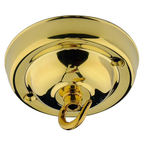 Large Ceiling Hook Plate Brass 107mm