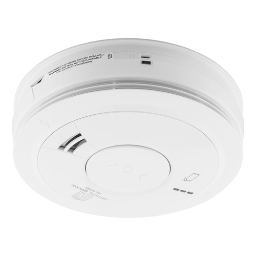 Heat & Carbon Monoxide Alarm (Optional Wireless) 240V - Lithium Battery Backup White