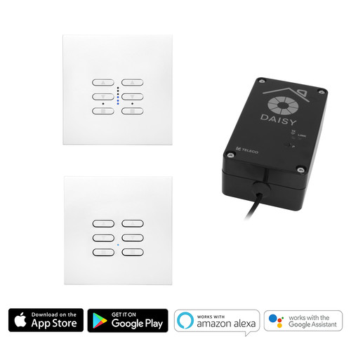 Wise Wi-Fi Fusion Kit includes 2 gang Master and 2 gang Slave Keypads 240V 2 x 250W