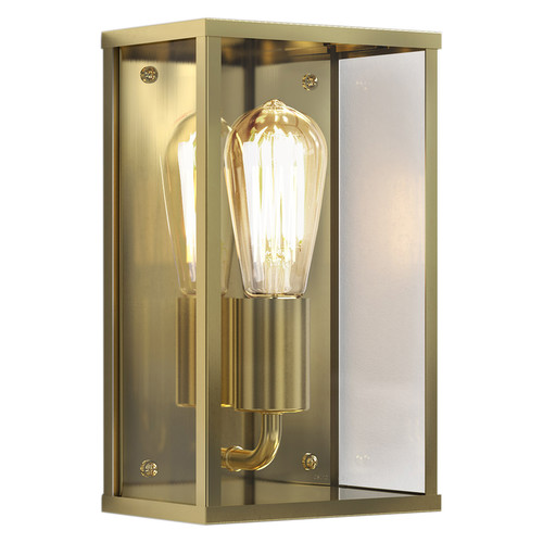 Homefield Clear Glass 240V  60W Natural Brass