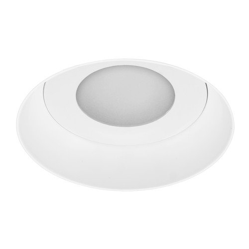 Trimless Connect Fire-Rated Fixed Frosted Downlight IP55 GU10 240V White 50W