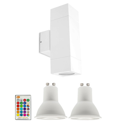 Happy Pillar Double Up & Down Wall Light Kit 240V 2 x 5W White