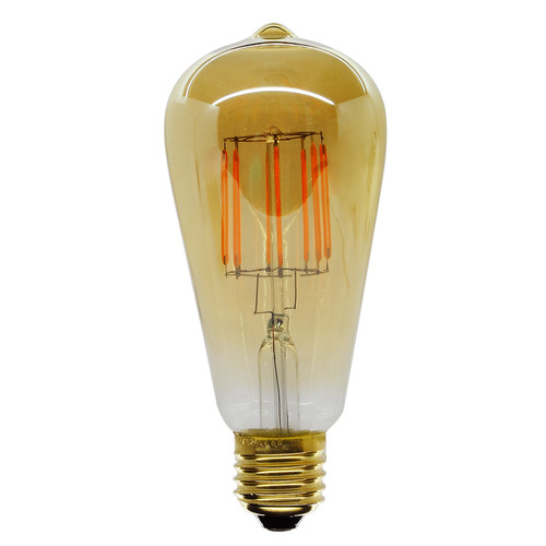 LED Carbon Filament Lamp Squirrel Cage 64mm 560lm 2200K Dimmable ES 6W