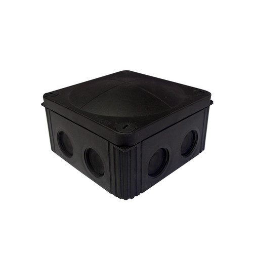 Waterproof Junction Box (85mm) 8 Way Black