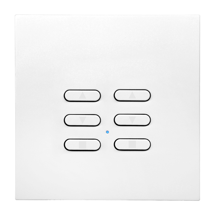 Wise Fusion wireless slave dimmer — two gangs of dim up, dim down and on/off