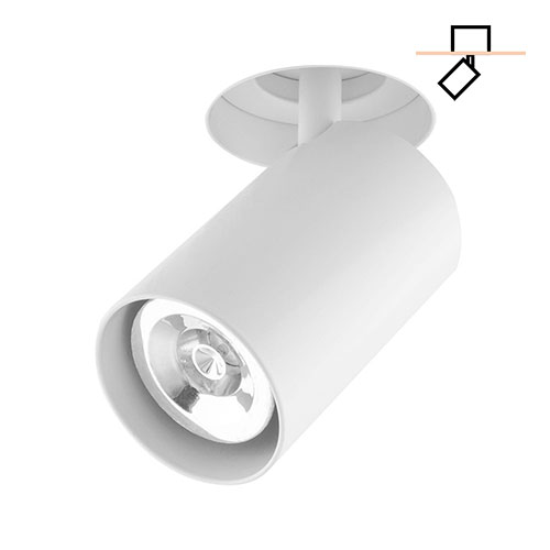 semi-recessed spotlight