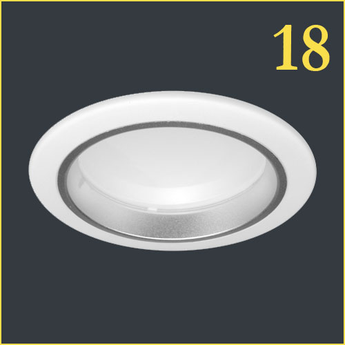 led frisbee white downlights