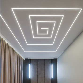 kozel 10 thin led profile in ceiling
