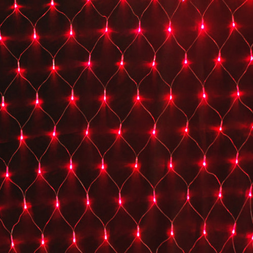 Red sparkle net lights