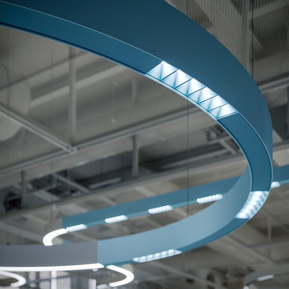 Serpent Plus ring above a reception area